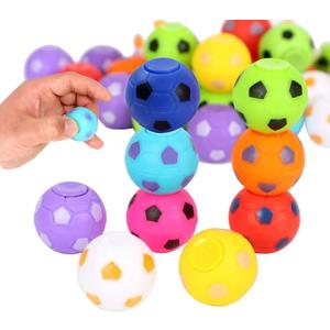 Mini Fidget Spinner Soccer Ball Toy for Kid Boy Girl, Soccer Party Favor, Bulk Kid Prize for School Classroom, Small Return Gifts for Kids Bitdhday Goodie Bags Stuffers Treasure Box Prize (9pcs)