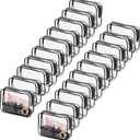 Tbestmax 20 Pack Clear Cosmetic Bags Makeup Bags Portable Waterproof Travel Toiletry Bags Organizer Black, 7.5"x 4.8"x 2.3"