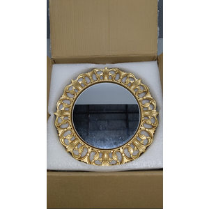 MAONAME Gold Mirror Chargers, 13" Embossed Set of 6, Plastic Round Chargers for Dinner Plates and Table Setting, Party