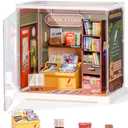 Rolife Super Creator Mini Series Bookstore, DIY Plastic Miniature Kits Retail Store Series, Mini Model House Building Set for Teens Aged 14+, DIY Crafts/Hobbies for Adults (Memory Book Store)