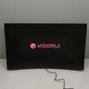 KOORUI Curved 27 Inch Gaming Monitor, Full HD 1080p R1500 180Hz VA Computer Monitor, 99% sRGB, Built-in Adaptive Sync, 1 x Display Port 1.2 & 2 x HDMI 2.0, Eye Care, VESA Compatible, Black 27E6CA
