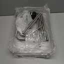 3 Tier Rolling Cart with Lockable Wheels, Clear Acrylic Utility Trolley with Handle, Heavy-Duty Storage Organizer for Kitchen Bathroom Nursery Laundry - Snack Book Craft Organizer (Clear)