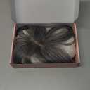 REECHO Hair Toppers for Women Real Human Hair, Seamless Human Hair Toppers with Bangs, 360° 3D Cover Clip in Bangs Hair Extensions for Daily Wear, Dark Gray