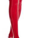 IDOPIP Women Shiny Metallic Long Gloves and PVC Wet Look Thigh High Stockings for Night Club Dance Dress up Halloween Costume (Large)