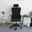 FORCHEER Ergonomic Office Chair Covers Set with Headrest Cover Water Repellent Managerial Chair Cover for Office Executive ChairBlack