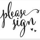 Andaz Press Wedding Party Signs, Formal Black and White, 8.5-inch x 11-inch, Please Sign, 1-Pack