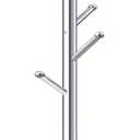 Homde Metal Coat Rack Stand with Natural Marble Base, Stainless Steel Freestanding Clothes Tree Hanger with 8 Hooks, Hall Hanger for Coat Jackets Hat Scarves Handbags Entryway Bedroom (Silver)
