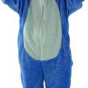 SCOPUCI Unisex Children Animal Onesie Pajamas, Kids Flannel Halloween Cosplay Costume/ Homewear/ Sleepwear (Blue-a, 9-10 Years)