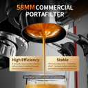 15Bar Semi-Automatic Espresso Machine with Milk Frother Steam Wand