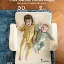 3-in-1 Extra Wide Convertible Kids Couch, Flip Open Toddler Couch to Lounger, Comfy Toddler Chair, Machine-Washable Kids Sofa for Girls, Kid Sofa Bed for Fun Playtime or Comfy Lounging, beige