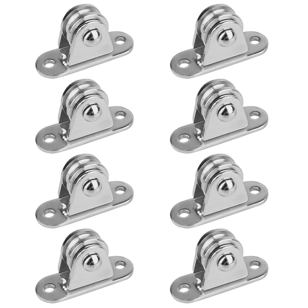 GBGS 8 Pcs 1" Small Pulley Block, Silent Pulley Wheel for 1/8" Cord, Max Load 176 lb