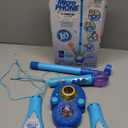 Funvalley Surperfect Kids Karaoke Machine with Adjustable Stand,Kids Microphone Music Sing Along with Flashing Stage Light and Pedals Gift for Kids (Blue)