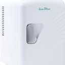 Iceblue Mini Fridge, Retro 4 Liter /6 Cans Mini Skincare Fridge, AC Plug & 12V Car Charger Mini Makeup Fridge, Compact & Portable 4A Cooling Tiny Fridge for Bedroom, Car, Office, Dorm, Gift (White)