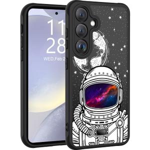 LUMARKE for Galaxy S23 Case with Enhanced Camera Lens Protection, Translucent Matte Acrylic Phone Cover - Cute Aesthetic Stylish Design for Women Girls - Astronaut
