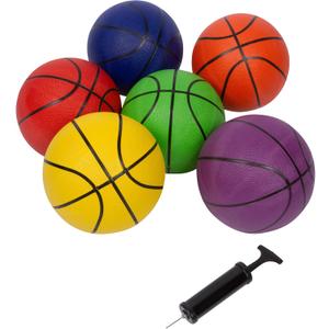 Trademark Innovations 29.5" Size 7 Regulation Size Basketballs - Set of 6 (Mixed)