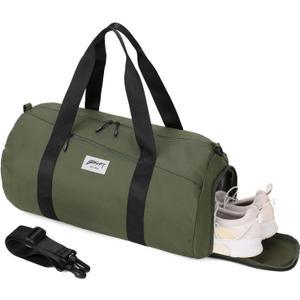 BE SMART Waterproof Mens Gym Bag with Shoe Compartment, Duffle Bag with Wet Pocket for Men, Lightweight Large Sport Duffel Bag With Tpu Pocket (Olive Green)