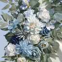 Artificial Wedding Arch Flowers Kit(Pack of 2) for Wedding Arch, Bridal Shower, Ceremony and Reception Backdrop Decoration (Blue Inspiration)