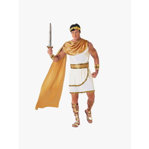 Morph Greek God Costume - Toga Roman Zeus Costume - Men's Greek Toga size XL