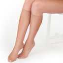 Hanes Silk Reflections Women's Sheer Toe Silky Sheer Knee-High Stockings