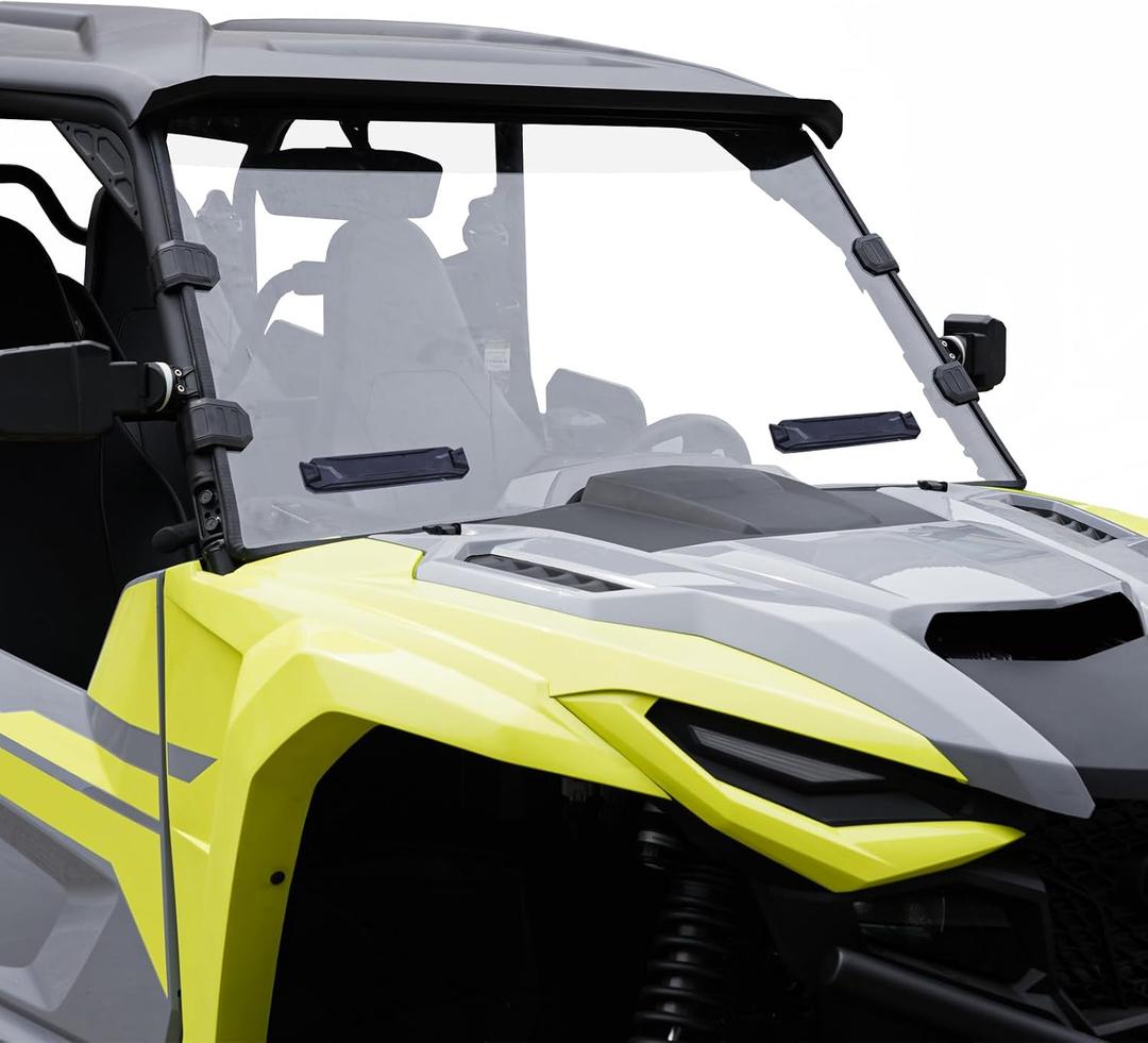 KIWI MASTER Vented Full Windshield for 2021-2026 Yamaha Wolverine RMAX2/ RMAX4/ X2 1000/ X2 850/ X4 850 Accessories, Hard Coat Poly Front Window, Heavy Duty Polycarbonate, Scratch Resistant