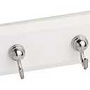 Spectrum Diversified, Modern Entryway Organizer & Wall Décor Diversified Four Key Rack, Wood, 4-Hook, White/Chrome