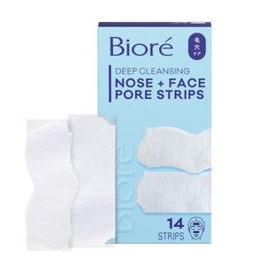 Bior Nose+Face Blackhead Remover Strips, Deep Cleansing Strips for Nose, Chin, or Forehead, Instant Blackhead Removal and Pore Unclogging, Oil-free, Non-Comedogenic Use, 14 Count