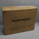 puredown Euro Pillow Inserts 24 x 24 (Pack of 2, White), Feather Down Pillow Stuffer, White Throw Pillows for Bed, Couch, and Cushion