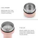 JoyJolt Triple Insulated Cocktail/Protein Shaker Bottle. 20oz Shaker Cup with Alcohol Measure Lid and Jigger Cap. 12hr Ice Cold Bottle for Protein Mixes, Shake or Smoothie, Metal Mixer