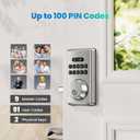 Keyless Entry Door Lock Deadbolt with Keypad, Digital Smart Locks with Code, Auto Lock, Anti-Peeking Password, Easy Installation, Satin Nickel