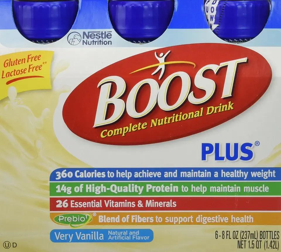 Boost Plus Nutritional Energy Drink, Very Vanilla, 8-Ounce Bottles (Pack of 24)