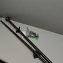 Kemmie 1" Classic Window Curtain Rod with Round Finials Simple Single Telescoping Drapery Rod, 36-72", Bronze