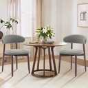 COLAMY Wooden Dining Chairs Set of 2, Upholstered Kitchen Side Chair, Green