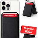 BIX for magsafe wallet men - magnetic wallet for iphone - magnetic phones wallets - iphone wallets magsafe - compatible with mag safe stand - for magsafe card holder - magnetics card holder for mobile (Black)