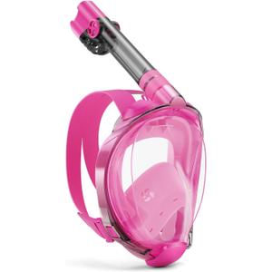 W WSTOO Full Face Snorkel Mask, Dry Top Snorkeling Gear for Adults, 180 Panoramic Foldable Design with Camera Mount, Safe Mouth/Nose Breathing, Anti-Fog & Anti-Leak (Small/Medium, 1 Pack - Transparent/Pink) W WSTOO Full Face Snorkel Mask, Dry Top Snorkeling Gear for Adults, 180 Panoramic Foldable Design with Camera Mount, Safe Mouth/Nose Breathing, Anti-Fog & Anti-Leak (Small/Medium, 1 Pack - Transparent/Pink)