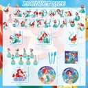 Birthday Party Decorations Set - Underwater Princess Theme (Includes Banner, Foil Balloons, Printed Balloons, Plates, Napkins)