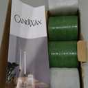 CANDWAX 3x3 Inch Grass Green Pillar Candles Set of 3 - Rustic Unscented No Drip Grass Green Candles for Special Occasions, Weddings, Centerpieces, Home Dcor, Christmas Decorations