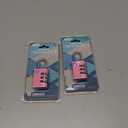 2 x XD25 3-Digit Combination Small Mini Padlock, Pink, 1-Pack