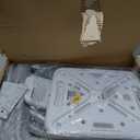 Vaunn Medical Deluxe Spa Shower Chair with Arms and Back, Bath Seat for Seniors, 350 lbs Max Weight, White With Light Gray Arms