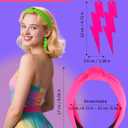 8 Pack 80s 90s Accessories for Women Neon Earrings and Knotted Headbands 80s Party Costume Fashion Outfit for Women