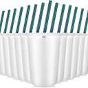 Lounsweer 15 Pcs Clear Reusable Cups with Straws and Lids, Plastic Frosted Round Bottom Ice Coffee Cups Travel Mug Tumbler for Beverage Water Party Birthday Disposable Drinkware (16oz,Green), as picture