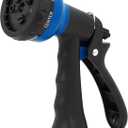 NEXCOVER Garden Hose Nozzle Sprayer - 7 Adjustable Watering Patterns Nozzle for Water Hose, Non-Slip Garden Spray Nozzle for Car Washing, Watering Plants, Pets Showering, Lawns Cleaning, Blue