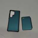 Compatible with Magsafe for Samsung Galaxy S25 Ultra Wallet Case Magnetic Card Holder, RFID Blocking 2 in 1 Detachable Kickstand Shockproof Case for Women Men, Bluish Green