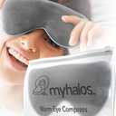 MyHalos Heated Eye Mask for Dry Eyes - Steam Warm Compress for Eyes - Remove Styes, Chalazion Therapy Warming and Heating Pad Hot Compress - Moist Heat Mask for Blepharitis & MGD - FSA|HSA Eligible