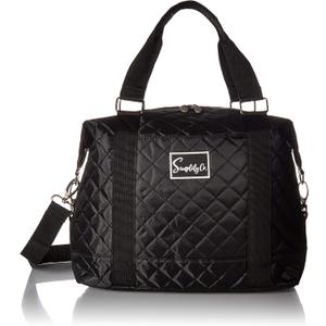 Travel Weekender Overnight Carry-on Under the Seat Shoulder Tote Bag (Small, Black) (6" x 11" x 14" - 15 liters (Small), Black)