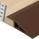 BNELL Carpet & Floor Edging Trim Strip,Self Adhesive-PVC Floor Transition Strip,Threshold Transitions Suitable for Threshold Height Less Than 15mm (6.56FT_Coffee)
