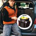 2-Pack Cleaning Caddy - 4.5 Gallon Foldable Organizer with Reinforced Handles, Waterproof Oxford Fabric for Home, Car, Grocery & Utility Use