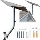 for Starlink Gen 3 Roof Mount, Metal Alloy Starlink Standard V3 Mounting Kit with Starlink Gen 3 Pipe Adapter, Angle Adjustable (Curved Lengthen)