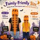 Sachie Dinosaur Skeleton Costume for Kids, Dinosaur Toys for Kids (Black, S)