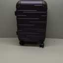 Coolife Luggage Suitcase Carry-on Hardside Travel Luggage TSA Lock Spinner Telescopic Handle (Purple, S(20in_carry on)