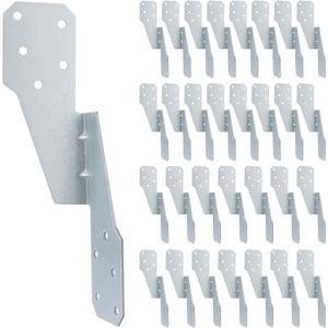 30 Pack Hurricane Straps Brackets, Heavy Duty Hurricane Ties with Black Powder-Coated, Hurricane Straps Trusses/Rafters Ties Brackets Joist Hangers for Wood, Shed, Roof